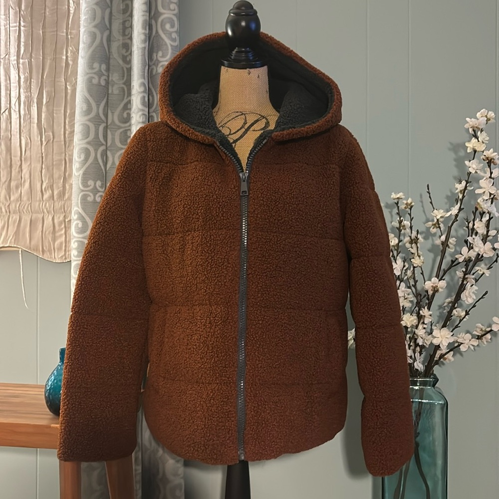 NWT NVLT Vegan Down Berber Teddy Jacket - Picture 3 of 14